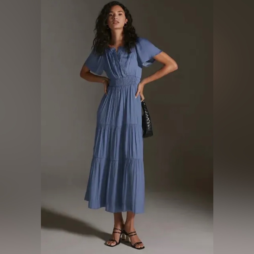 Anthropologie The Somerset Maxi Dress in Blue Size M
